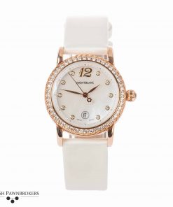 Montblanc star gold collection 101630 ladies watch made of 18-carat rose gold with diamond bezel