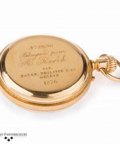 Pre-owned vintage Patek Philippe Open face pocket watch made of 18-carat yellow gold