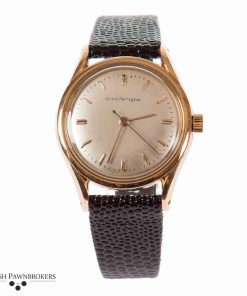 Girard Perregaux Gyromatic seminuevo 6169 reloj vintage para caballero de oro amarillo de 18 quilates con correa de piel de lagarto
