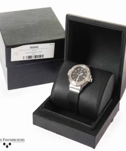pre-owned hublot super professional 1850.140.1 watch on black rubber strap with box and papers