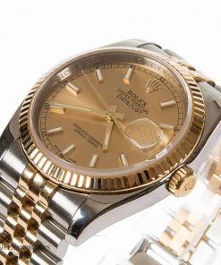 pre-owned rolex datejust 36mm oyster 116233 gents watch made of stainless steel and 18-carat yellow gold
