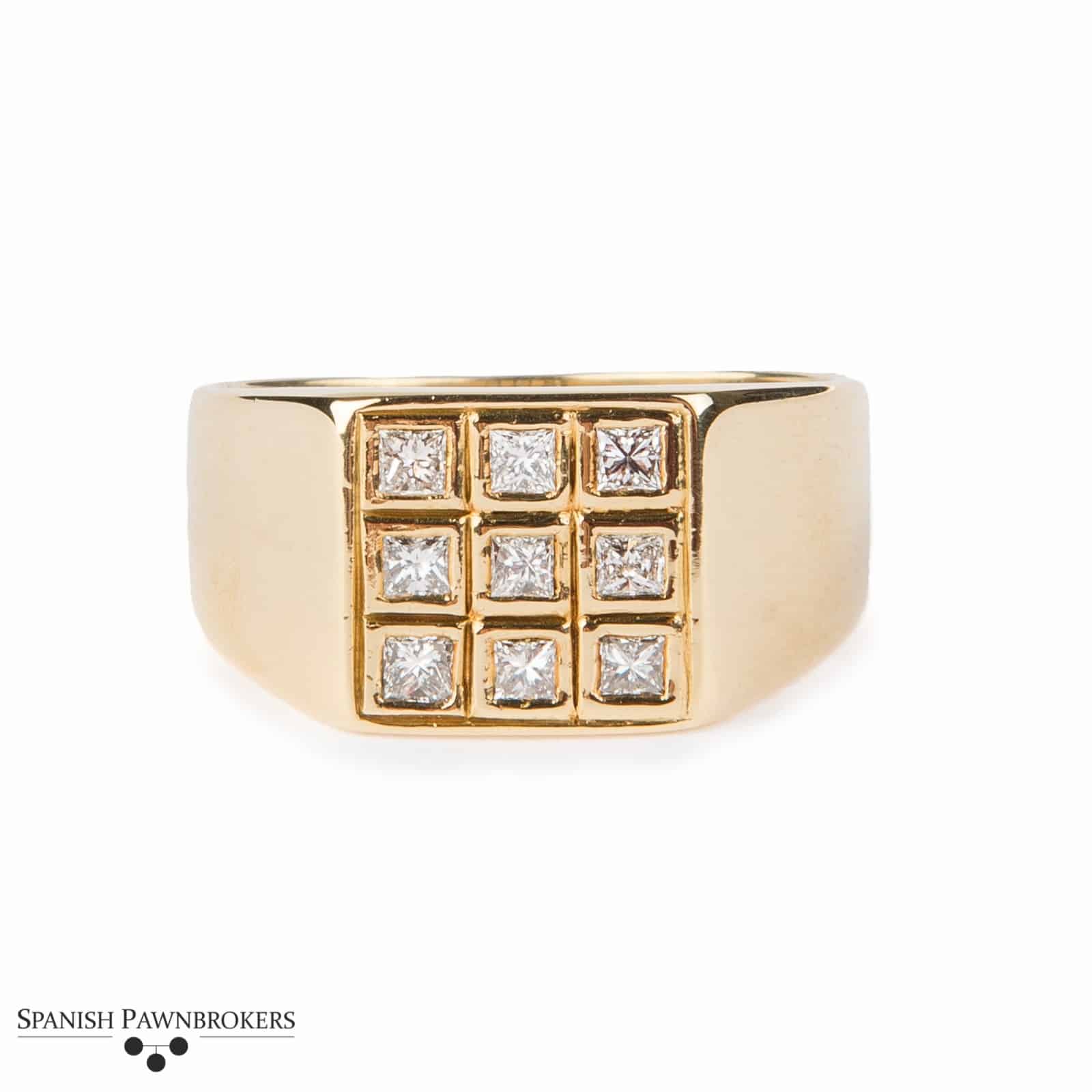 LBG British Made 18k Rose Gold ring with Natural Diamond Mens band Ring -  33 size options - Size 9.75 - Walmart.com