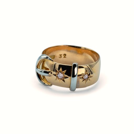 Vintage diamond buckle ring - Anillo de hebilla con Diamantes