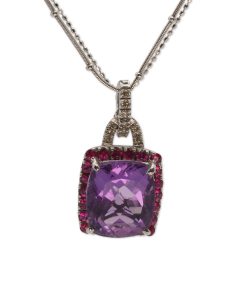 Amethyst Ruby & Diamond Necklace - Collar de Amatista, Rubi y Diamantes
