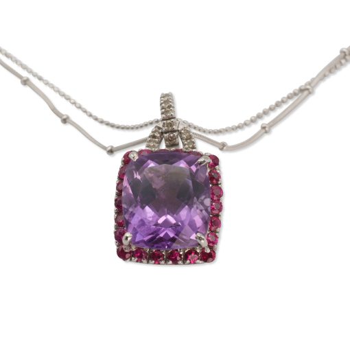 Amethyst Ruby & Diamond Necklace - Collar de Amatista, Rubi y Diamantes