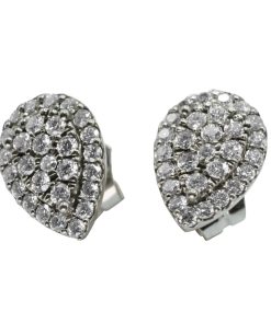 Diamond teardrop stud earrings - Pendientes de lagrima de Diamante con pasador