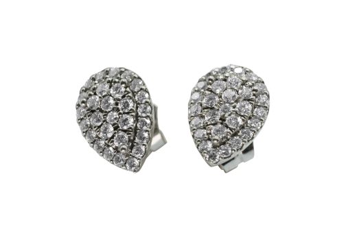 Diamond teardrop stud earrings - Pendientes de lagrima de Diamante con pasador