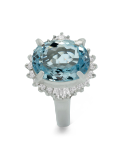 Aquamarine-and-Diamond-platinum-ring---Anillo-de-Aguamarina-y-Diamante-de-platino