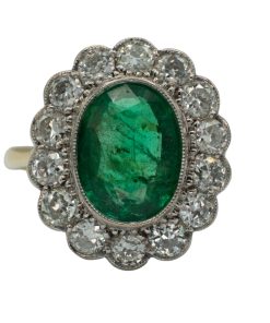 Vintage Emerald and Diamond Gold ring - Anillo de Esmeralda y diamantes Vintage de oro