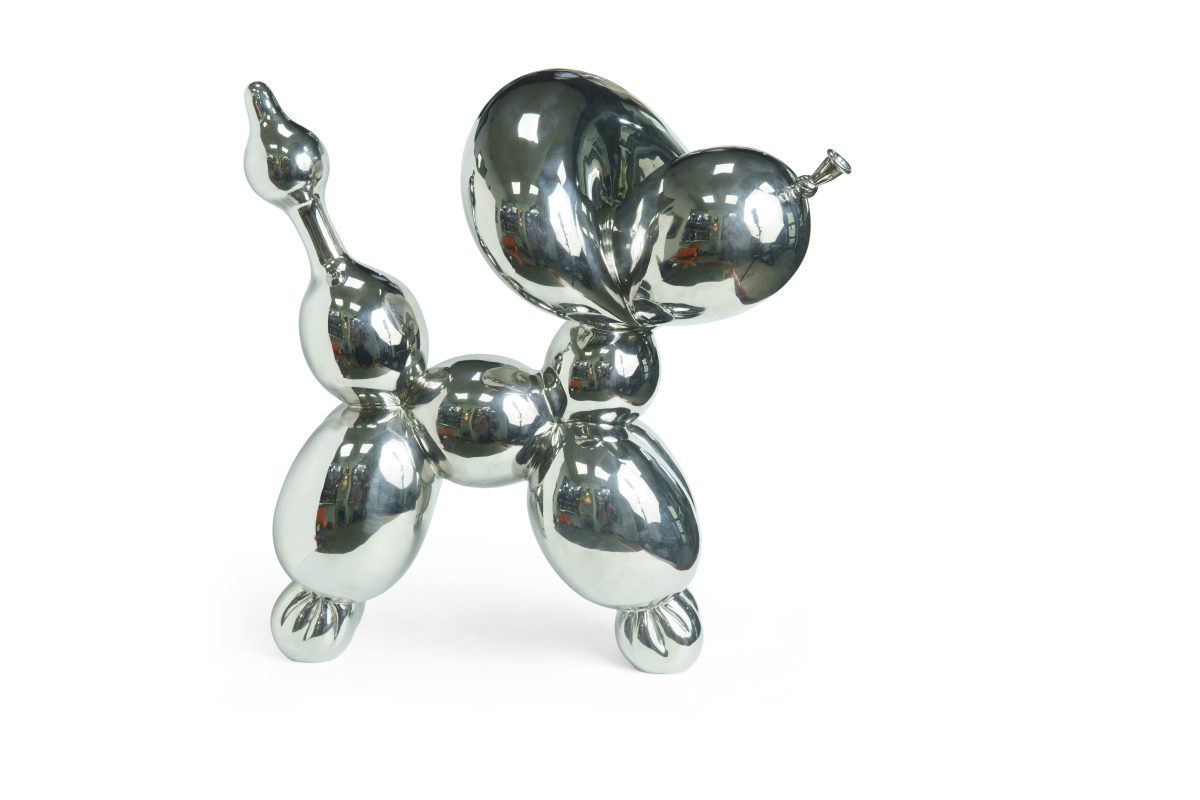 Steven Lovatt ... Escultura de perro globo de acero inoxidable